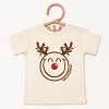 SmileyWorld Reindeer Lights - Youth Short Sleeve Graphic T-Shirt and Toddler Short Sleeve Graphic T-Shirt - 2 of 3
