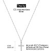Dainty Cross Necklace for Women, 14K Gold Plated or Sterling Silver Pendant Gold CZ Cross - 4 of 4