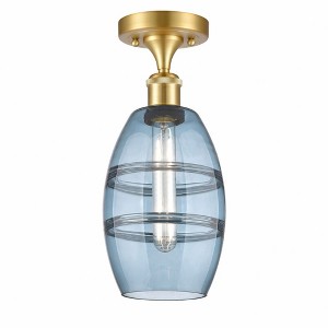 Vaz - 1 Light Semi-Flush Mount In Industrial Style-9.38 Inches Tall and 5.88 Inches Wide - 1 of 1