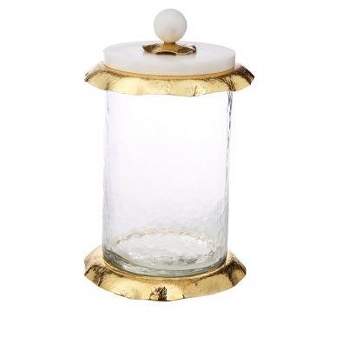 Classic Touch Glass Canister with Marble Lid