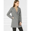 INSPIRE CHIC Women's Mid-thigh Collarless Single Breasted Outwear Winter Overcoat - 2 of 4