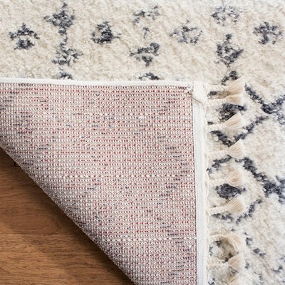 Moroccan Trellis Gray Square Synthetic Shag Rug - 59" Easy Care