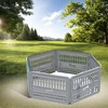 Bencmate Pet Crates and Houses 6 Panel Pet Playpen Lockable Gate Spacious Stable Easy Setup for Indoor and Outdoor, Gray, 67.24"*67.24"*23.7" - 2 of 4