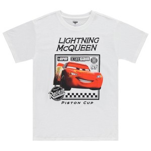 Disney Classic Cars Women's T-Shirt - Minnie Mouse, Cars Lightning McQueen, Elsa, Tinker Bell - Ladies Classic Everyday Tee - 1 of 4