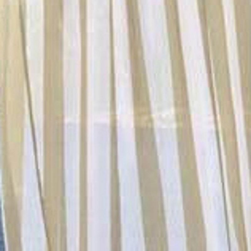 Escaped Striped Voile Grommet Top Window Curtain Panel Khaki by Outdoor Decor, 3 of 5