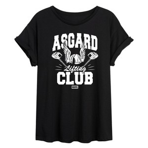 Women's - Marvel - Thor Asgard Lift Club Oversized Graphic T-Shirt - 1 of 4