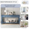 PAGED Mediterranean Style Extra-Long Console Table, 63" Entryway Table with Drawers and Shelf, Entryway Sofa Table with Solid Wood Legs - 4 of 4