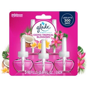 Glade PlugIns Scented Oil Air Freshener Refills - Exotic Tropical Blossoms - 3.35oz/5pk - 1 of 4
