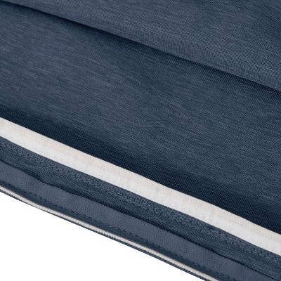 Heather Indigo Blue Water-Resistant Patio Lounge Back Cushion