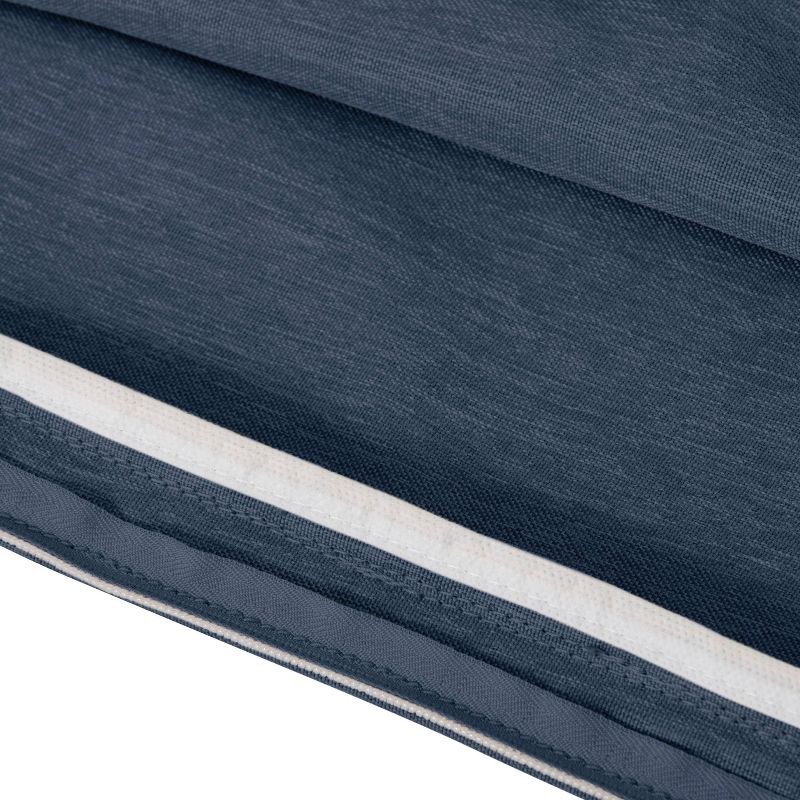 42&#34; x 18&#34; x 3&#34; Montlake Water-Resistant Patio Bench/Settee Cushion Slip Cover Heather Indigo Blue - Classic Accessories, 6 of 8