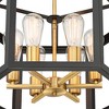 Possini Euro Design Beni Industrial Modern Farmhouse Ceiling Light Semi Flush Mount Fixture 20" Wide Antique Bronze Gold 6-Light for Bedroom Kitchen - 3 of 4