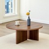Mshliw 31.4'' Round Coffee Table with MDF Top, Dining Table, Low Profile Center Table for Living Room, Bedroom, or Office Use - 3 of 4
