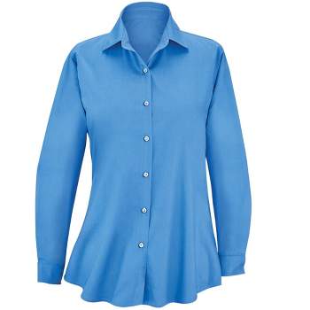 Collections Etc No-iron Tunic Length Shirt