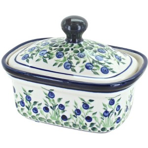 Blue Rose Polish Pottery 1188 Zaklady Butter Tub - 1 of 1