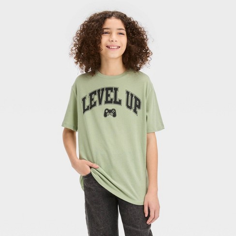 Grey and green graphic hot sale tee