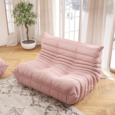SYFERLORY Armless 2-Seat Togo Two Seater Large Bean Bag Sofa