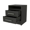 PAGED Wood Nightstand Storage Bedside Table Modern End Side with Two Drawers and Open Shelf for Bedroom - 4 of 4