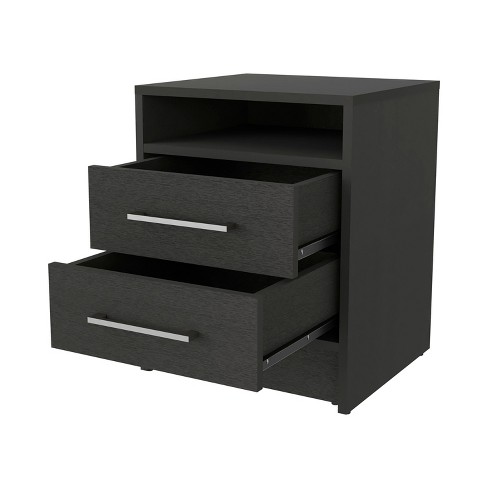 NicBex Nightstand with 2 Drawers, Bedside Table with 1 Shelf, Modern Night Stand for Bedroom Living Room - image 1 of 4