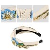 Unique Bargains Women's Bling Vintage Flowers Rhinestone Flannel Wide Edge Headband 4.92"x1.77" 1 Pc - 3 of 4