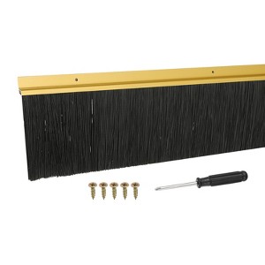 Unique Bargains Aluminum Alloy H-Shape Holder PP Bristle Rust-resistant Door Sweep 1 Pc - 1 of 3