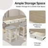 Etelifrank Modern White Oak Drawer Console Table- 64" - 4 of 4