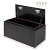SEVOBAL Heavy Duty Tool Box Aluminum Trailer Tongue Portable for Storage Organizatio Ttool Storage Box Trailer Toolbox Open Top, Black, 92"*48"*46" - 3 of 4