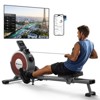 MERACH Magnetic Rower Machine for Home, 16 Levels of Quiet Resistance, Dual Slide Rail with Max 350lb Weight Capacity - 3 of 4