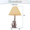 5 Star Super Deals Cactus and UFO Table Lamp – Rustic Metal Base with Beige Lampshade Unique Accent Lighting for Living Rooms Bedrooms - 4 of 4