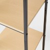 Tall Bath Wood Storage Towel Black Metal - Brightroom™: 5-Shelf Powder-Coated Steel & MDF Cabinet, Rust-Resistant - image 3 of 3