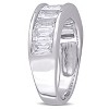 EVERLY JEWELRY | Rose Plated Sterling Silver 2 1/3 CT TGW Baguette Cut Amethyst Channel Set Semi Eternity Ring - 2 of 4