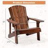 Infans Set of 4 Kid's Adirondack Chair Patio Wood High Backrest Arm Rest Outdoor - 2 of 4