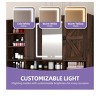 Farmhouse Vanity Desk Set With 6 Drawers & Power Outlet, Makeup Vanity Table With Light Color & Brightness Adjustable For Girls Women Bedroom - 2 of 4