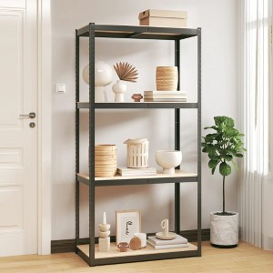 VidaXL 4-Layer Storage Shelf Anthracite Steel&Engineered Wood - 1 of 4