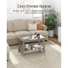 Coffee Table, Small Living Room Tables, 2-Tier Rustic Coffee Table for Living Room, Modern Farmhouse Rectangular Wood Table for Home - 4 of 4