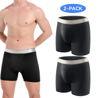 CARER 2pk Washable Incontinence Underwear for Men Reusable Leak-Proof Mens Incontinence Boxer - Medium Absorbency