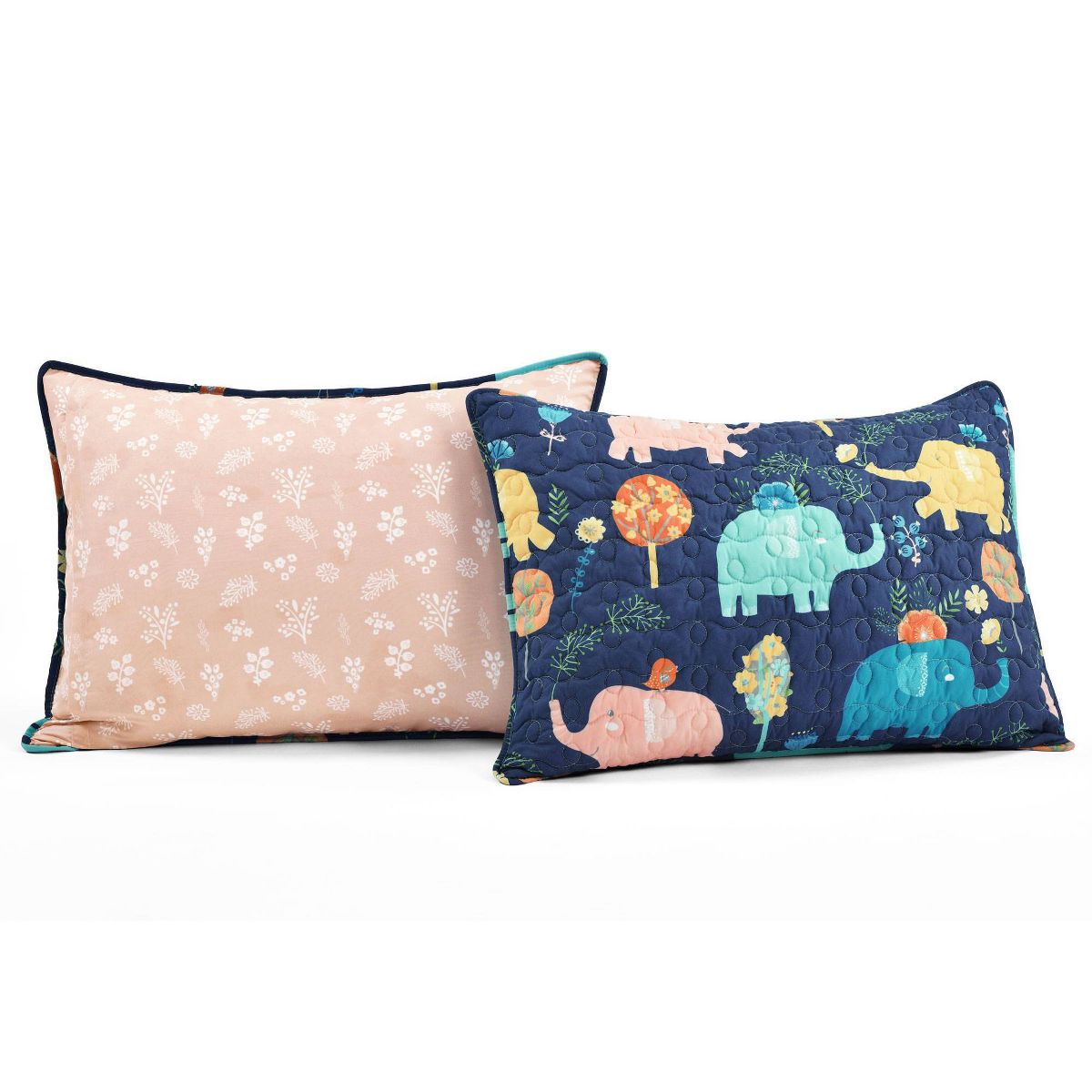 Kids' Hygge Elephant Quilt Set Navy Blue - Lush Décor - thumbnail 8