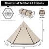 Naturehike Ranch 4 Person Tent, 4 Season Tent with Snow Skirt, Waterproof  Windproof Glamping Tent - 3 of 4