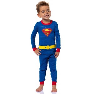 DC Comics Toddler Boys' Superhero Tight Fit Multiple Styles Sleep Pajama Set - 1 of 4