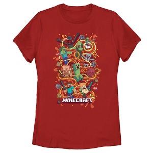 Women's Minecraft Group Shot T-Shirt - 1 of 4
