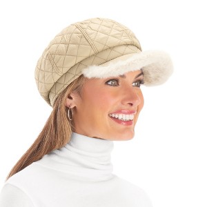 Collections Etc Quilted Newsboy Hat - 1 of 4