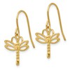 Black Bow Jewelry Polished Dragonfly Dangle Earrings in 14k Yellow Gold - 2 of 4