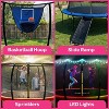 Joyberri Trampoline - ASTM Certified, 8-16ft for kids & adults. Anti-rust, with enclosure net, ladder, LED lights & sprinkler. Safe & fun! - 2 of 4