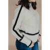 Women's Cara Contrast Trim Sweater - SEE AND BE SEEN - 3 of 4