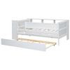 NicBex Twin Size Daybed Modern Wooden Bed Frame with Trundle, 2 Drawers, Storage Shelves, Desk and Ports for Bedroom, No Box Spring Required - 3 of 4
