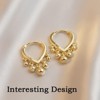 Huggie Earrings for Women 14K Gold Plated Earrings Silver Cute Dangle Earring Huggie Hoop Earrings for Wome Trendy Prom Party Jewelry Gift - 3 of 4