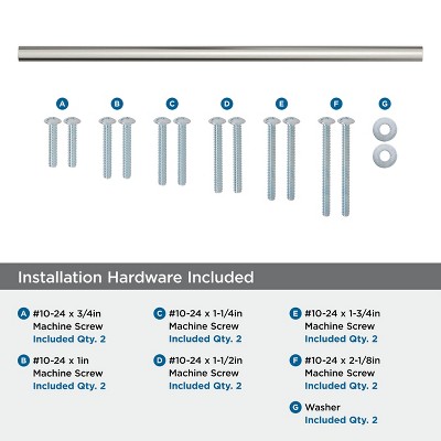 Versa 18-Inch Satin Nickel Appliance Pull with Mounting Hardware