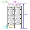 MOEPISY 2 Pack Garden Trellis 71 inch x 19.7 inch Rustproof Trellis for Climbing Plants Outdoor Flower Support Black - 4 of 4