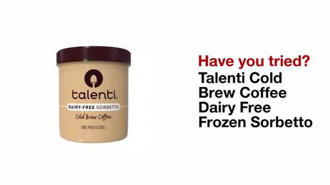 Talenti Cold Brew Coffee Dairy Free Frozen Sorbetto - 1pt, 2 of 14, play video