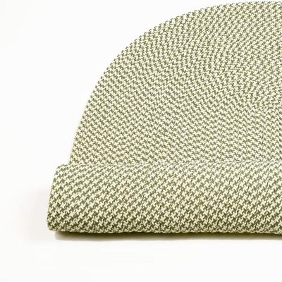 Colonial Mills Milton Houndstooth Tweed Braided Rug, Moss Green 6' x 9', Oval Shape