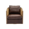Grungis Swivel Accent Chair with Comfortable Foam Cushion,Comfy Swivel Barrel Chair,Club Chair for Bedroom,Reading Room - 4 of 4